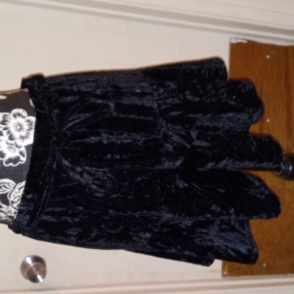 Classic Crushed Velvet Skater Skirt
